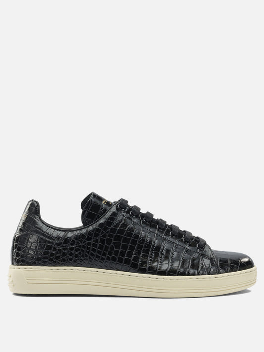 Sneaker basse 95% calf leather 5% brass - 100% rubber  Nero - Tom Ford Uomo | PLP | VIETTI Online Store 
