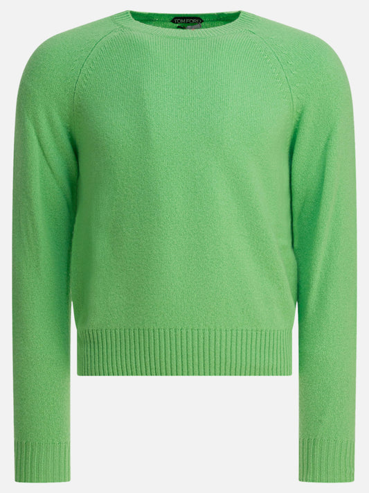 Crewneck sweaters Solid colour  Green - Tom Ford Men | PDP | VIETTI Online Store 
