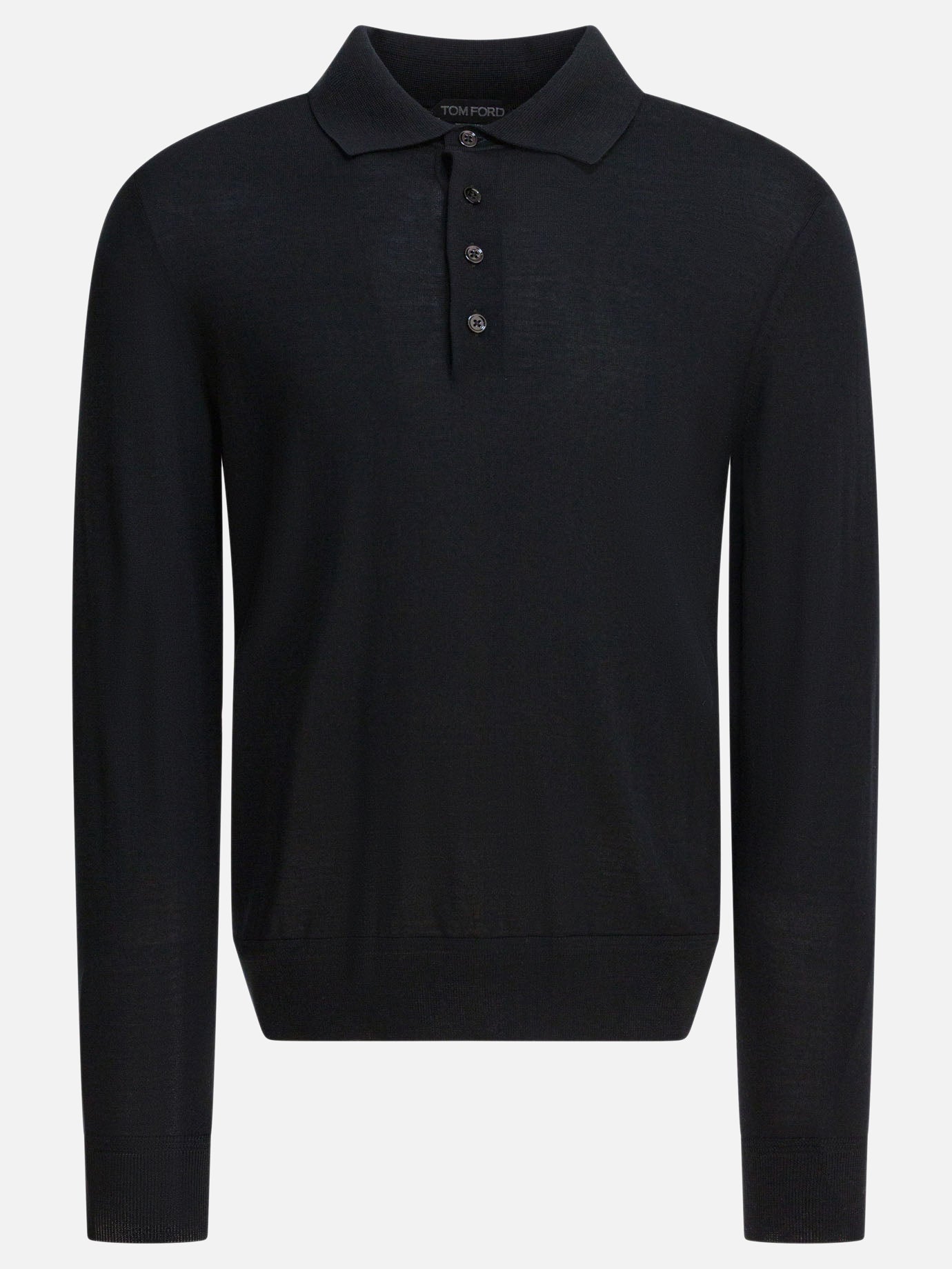 Tom Ford Long-sleeved polo shirt Black