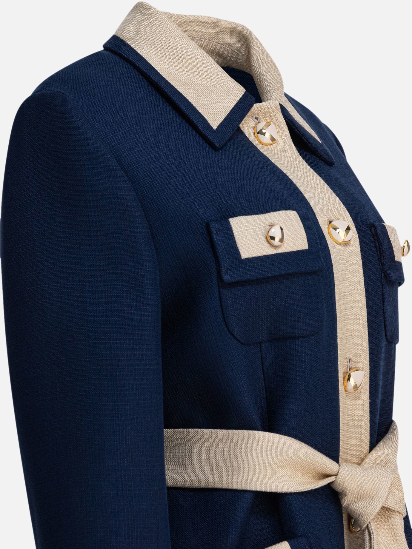 Cappotti corti Solid colour  Blu - Valentino Donna | PDP | VIETTI Online Store | thumbnail_4