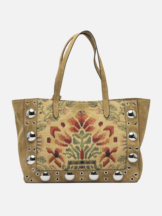 Borse grandi Embroidered  Beige - Valentino Garavani Donna | PDP | VIETTI Online Store 
