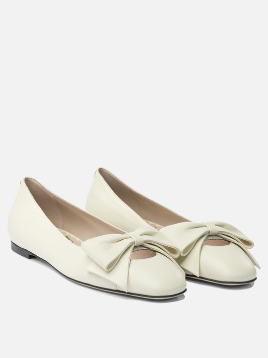 Ballerine classiche 100% leather - 100% leather  Bianco - Valentino Garavani Donna | PDP | VIETTI Online Store | 2
