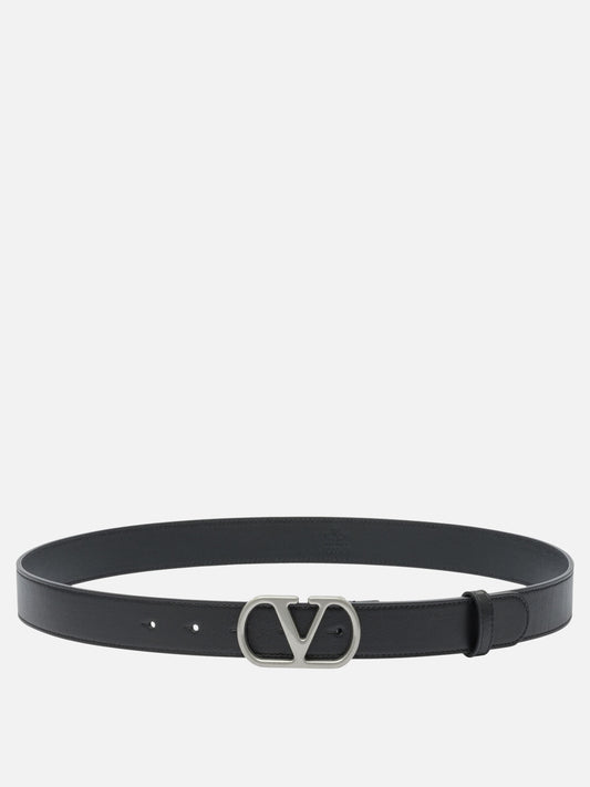 Leather belts 100% leather  Black - Valentino Garavani Men | PDP | VIETTI Online Store 
