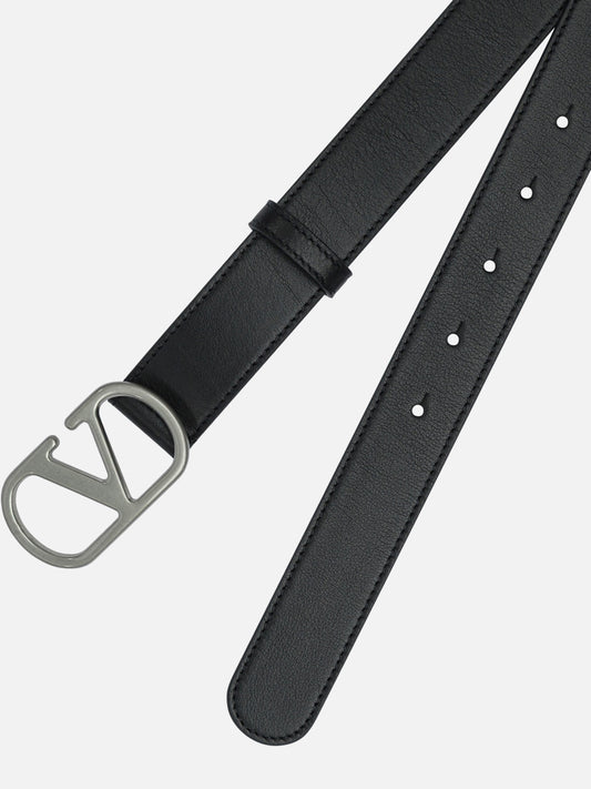 Leather belts 100% leather  Black - Valentino Garavani Men | PDP | VIETTI Online Store | 2
