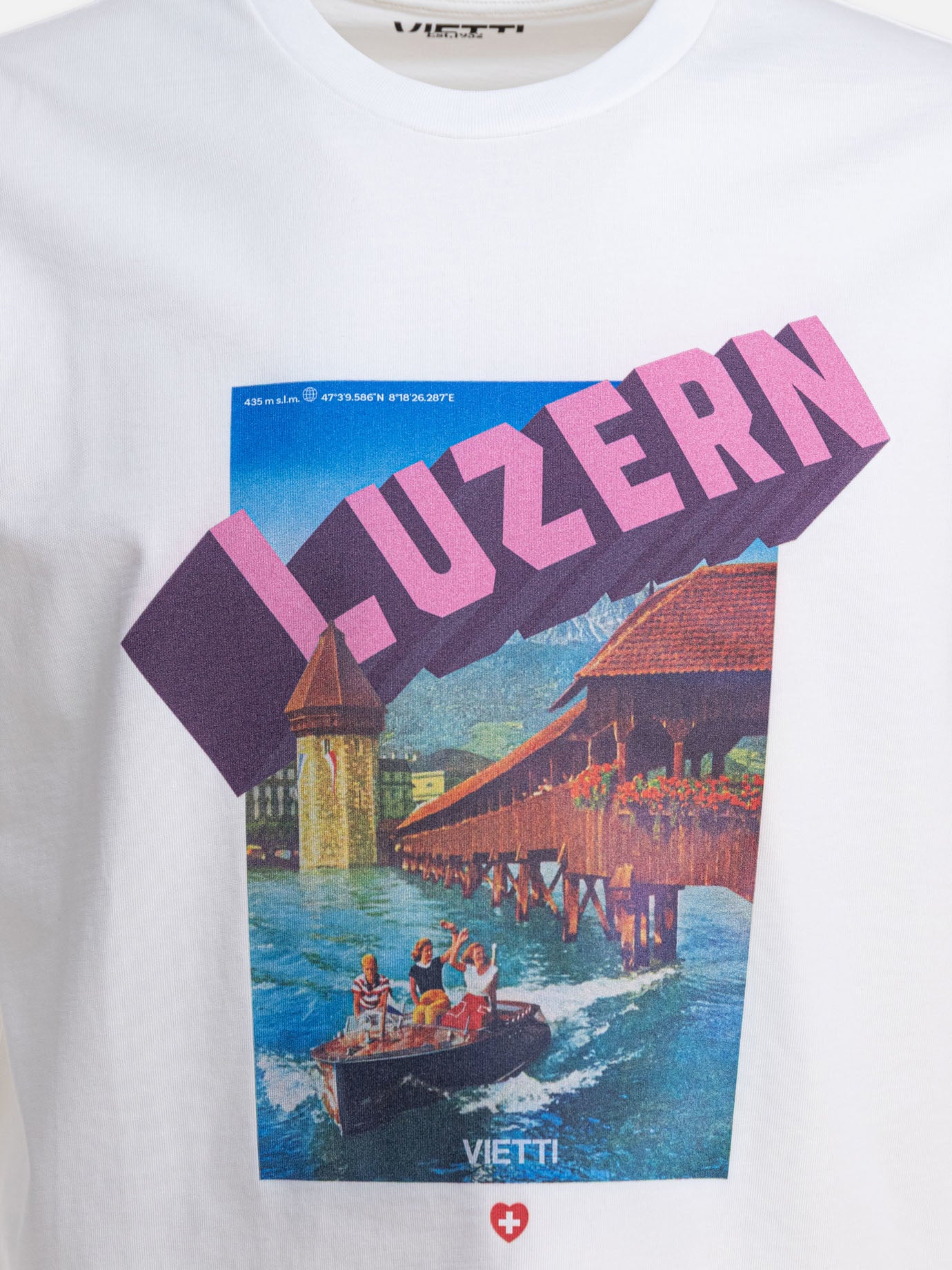 VIETTI Merchandise Crew-neck T-shirt "Luzern" White