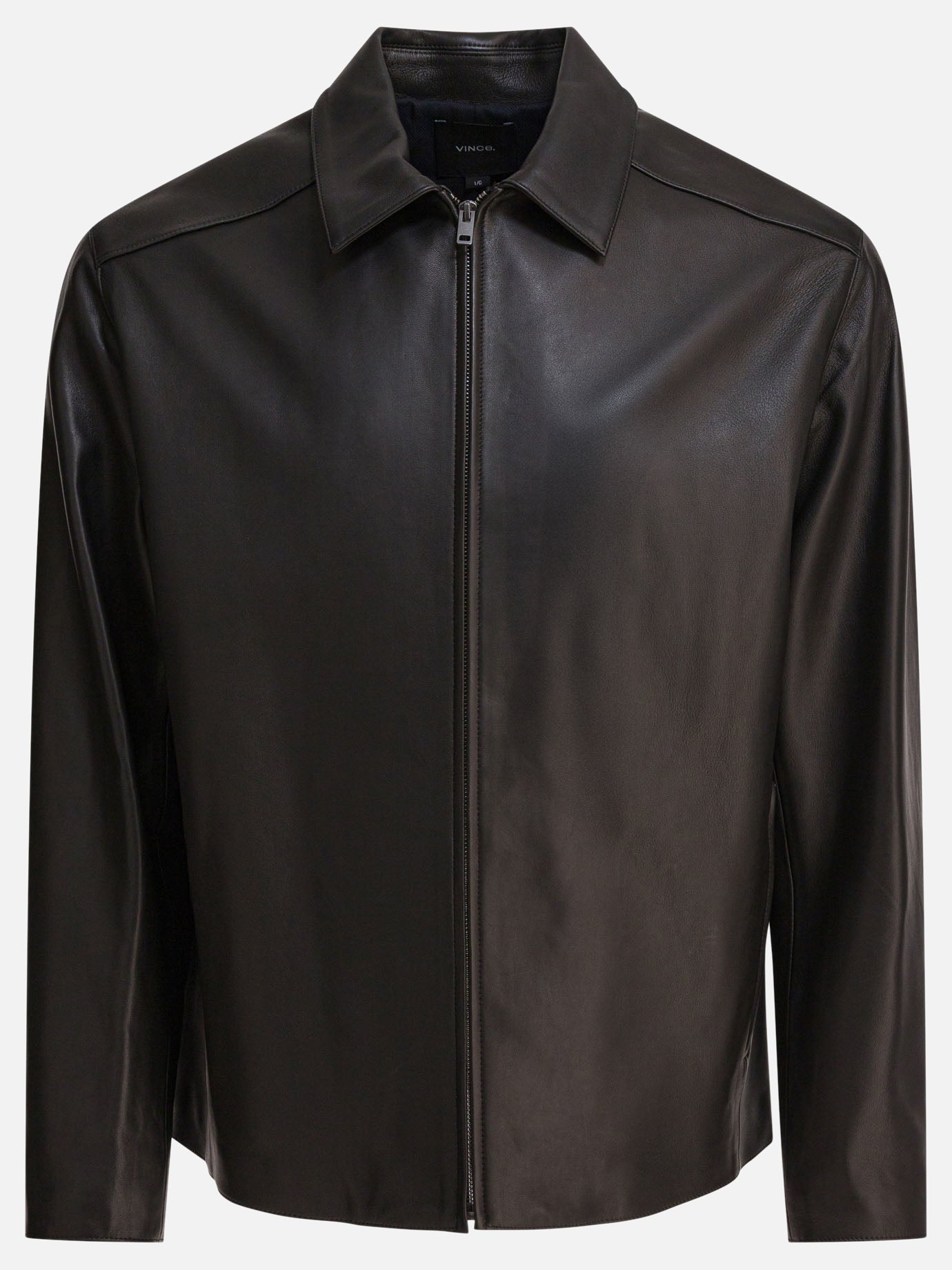 Vince Leather jacket with zipper 12588832_L Black thumbnail_1
