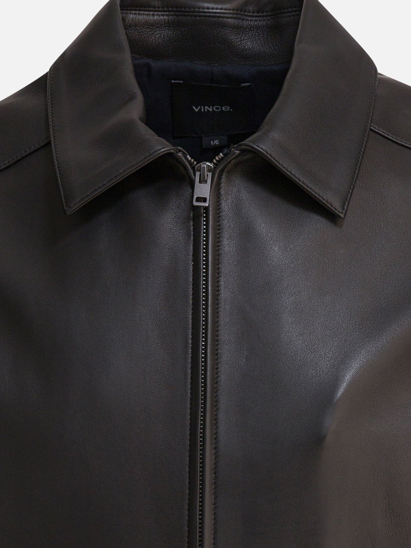 Vince Leather jacket with zipper 12588832_L Black thumbnail_3