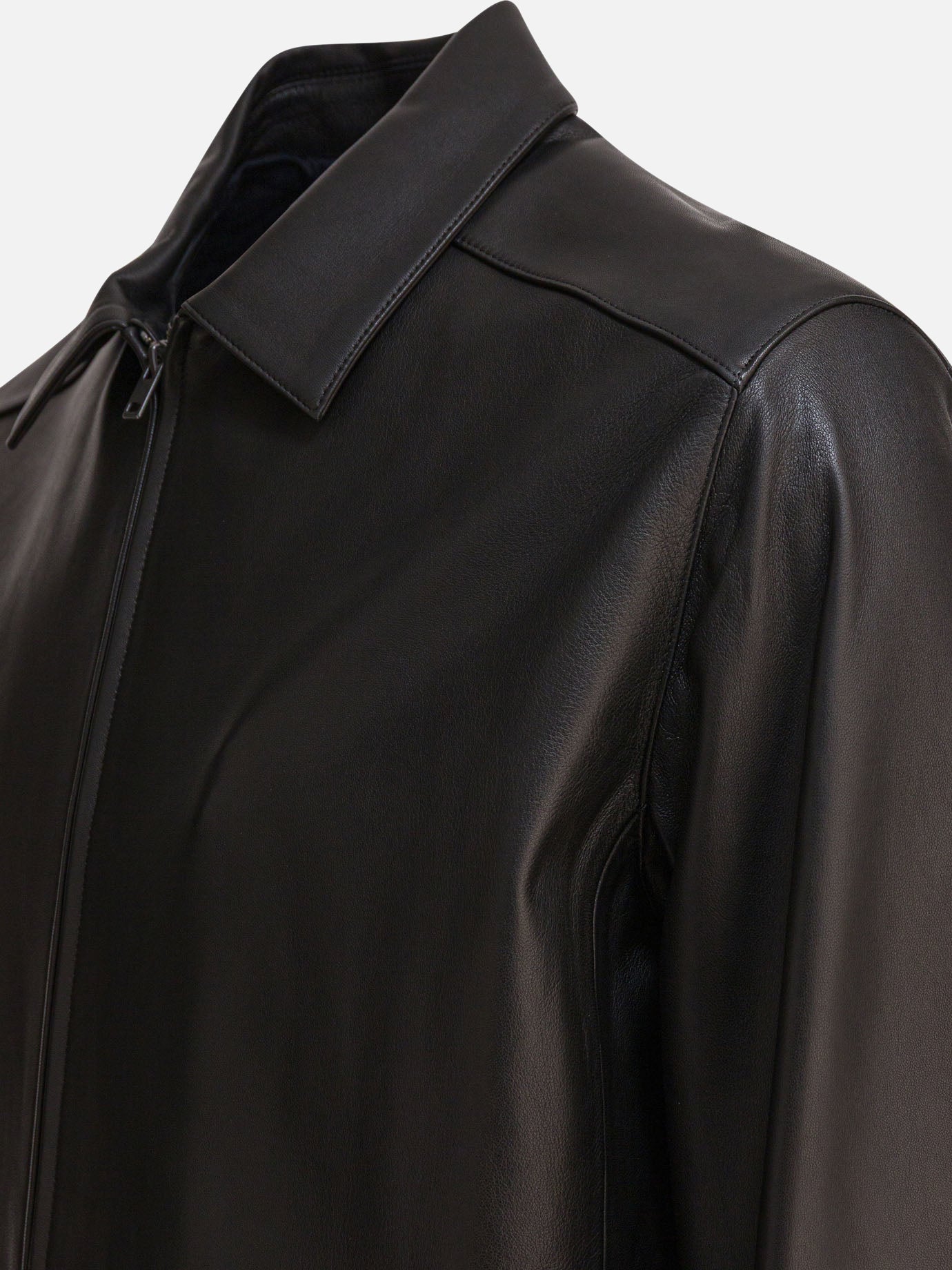 Vince Leather jacket with zipper 12588832_L Black thumbnail_4
