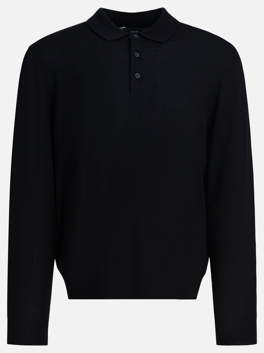 Polo shirts with buttons Solid colour  Black - Vince Men | PDP | VIETTI Online Store 
