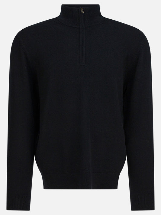 Maglioni con mezza zip Solid colour  Nero - Vince Uomo | PLP | VIETTI Online Store 

